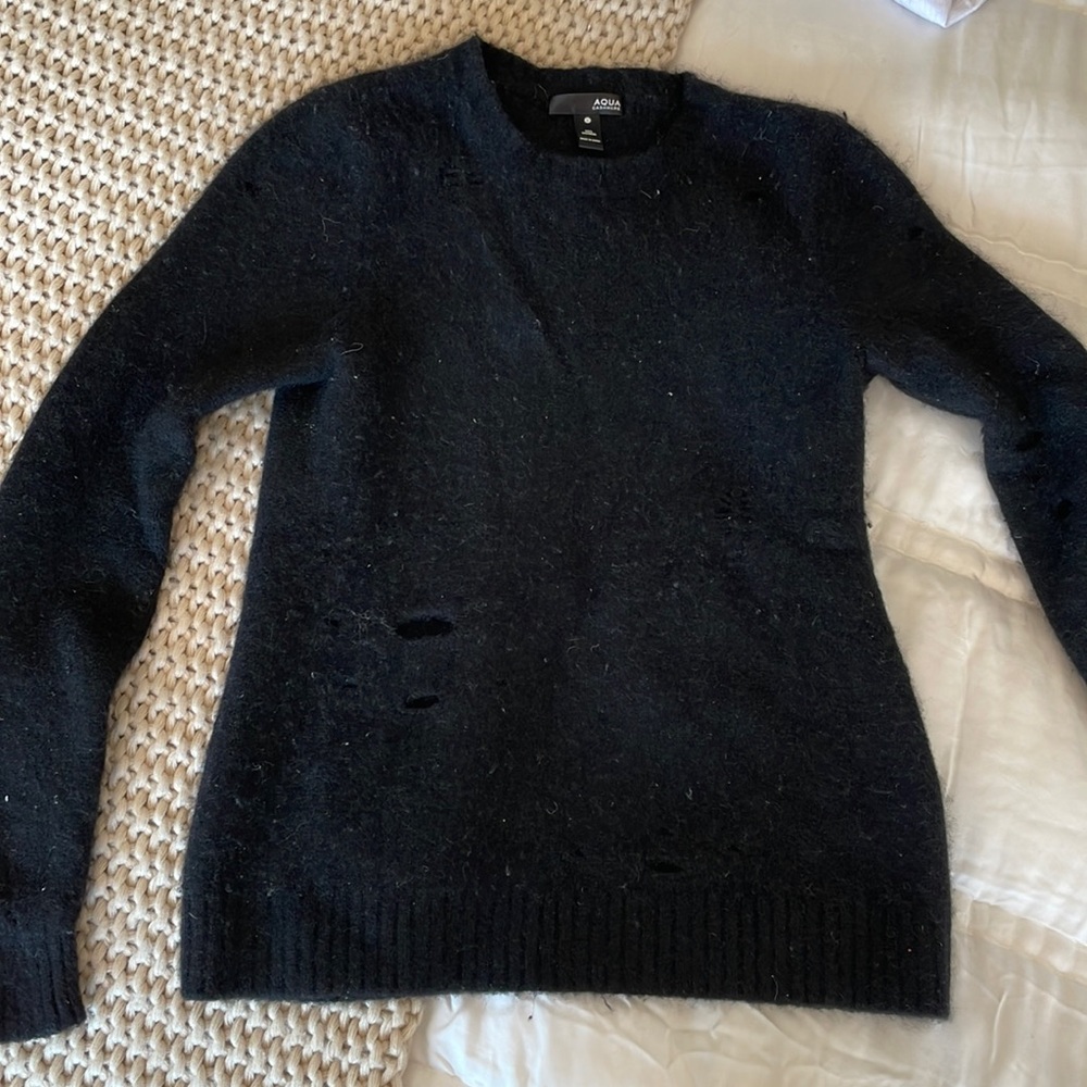 Cashmere distressed sweater